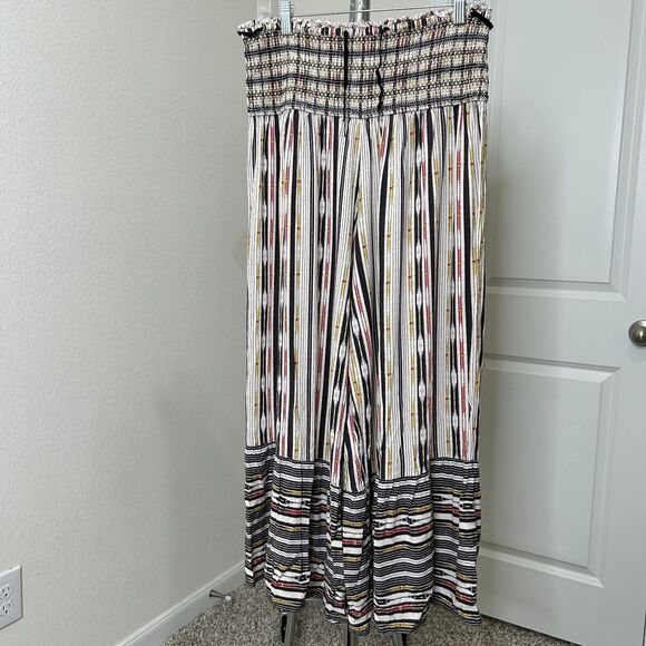 Anthropologie Pants - Maeve Anthropologie Womens Pants Small Striped Zamirah Smocked Wide Leg Boho